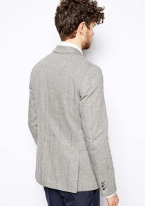 River Island Checked Blazer Wool Blend